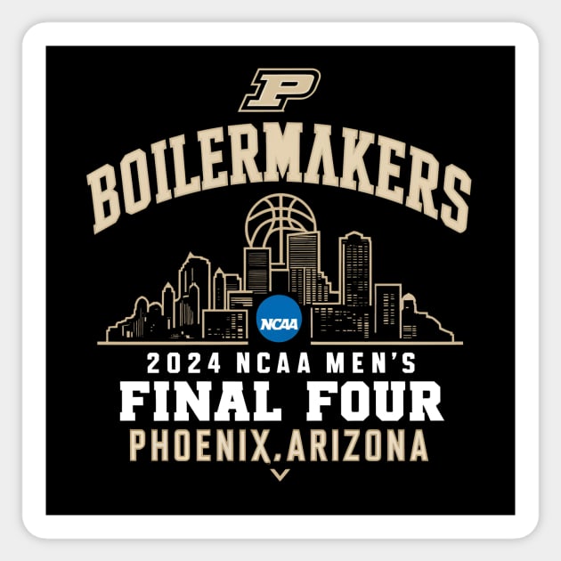 Purdue Boilermakers Final Four 2024 basketball city Sticker by YASSIN DESIGNER